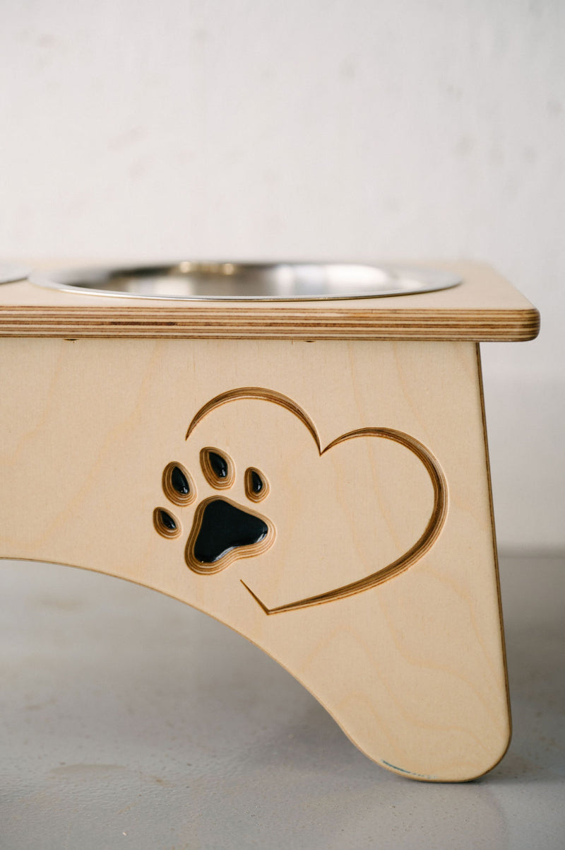 Double Raised Dog Bowl Stand